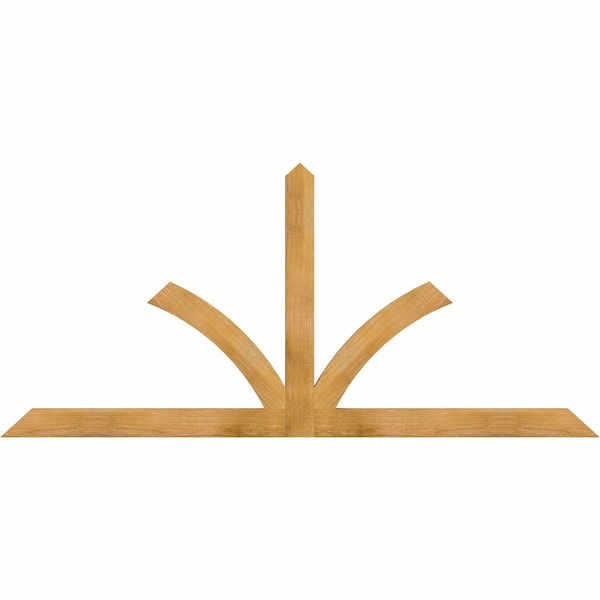 Ekena Millwork Richland Rough Sawn Timber Gable Bracket, Western Red Cedar, 84"W x 38"H x 2"D x 4"F, 11/12 Pitch GBW084X38X0204RIC00RWR - main